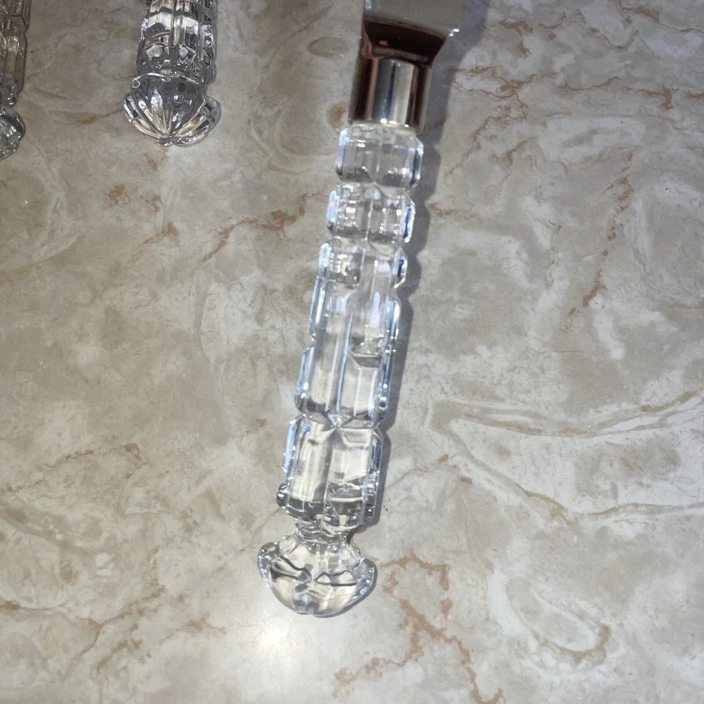 Shannon Cake Knife Crystal Handle‎ Silver Plated